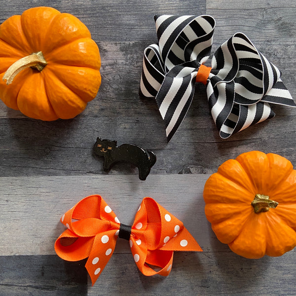 Halloween Bow Making Kit, Advanced, Orange Black