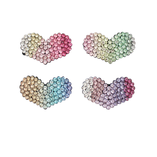 Rhinestone Heart Pop Clip