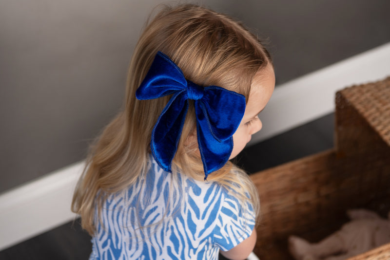 Drapey Velvet Long Tail Bow