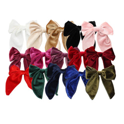 Drapey Velvet Long Tail Bow