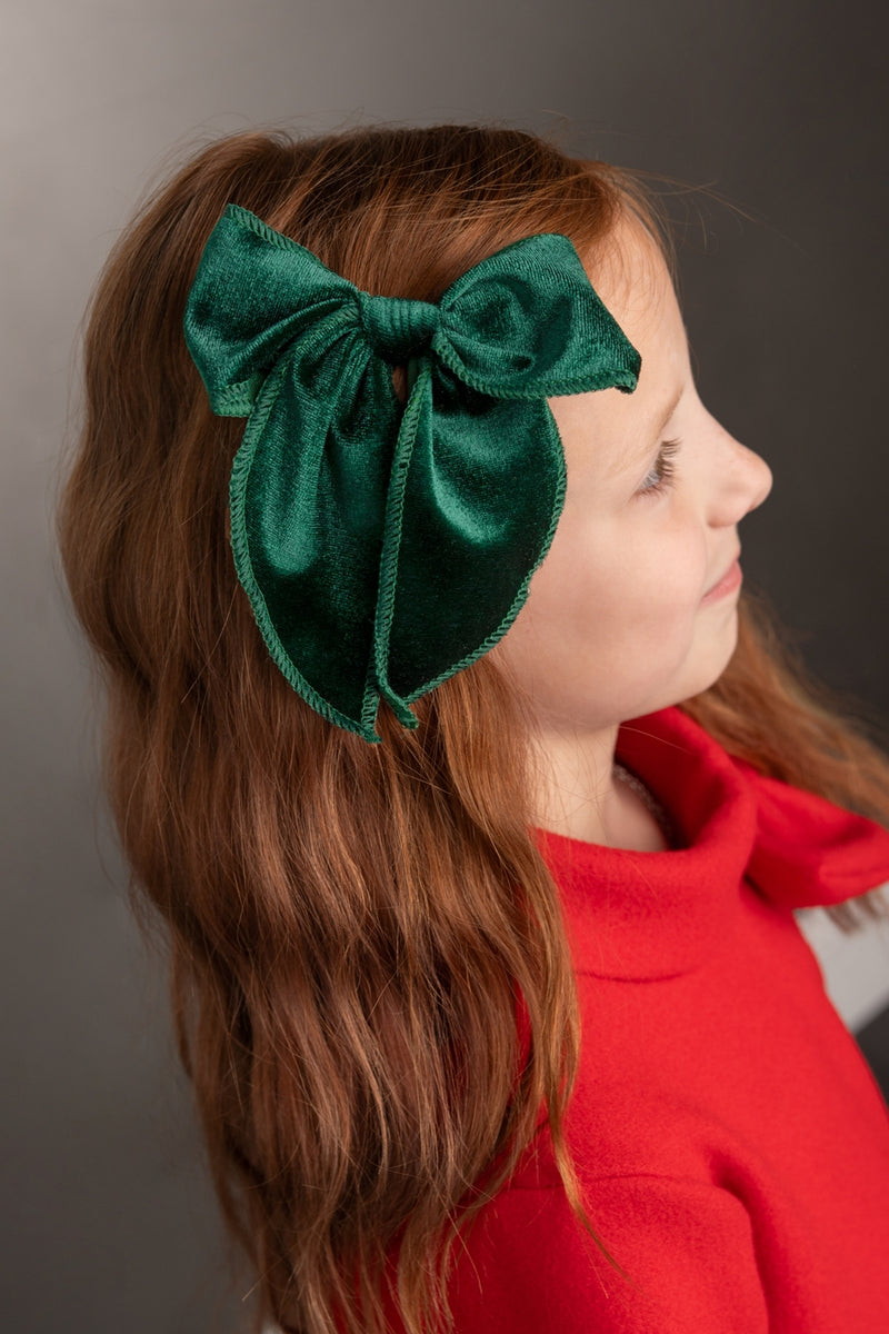 Drapey Velvet Long Tail Bow