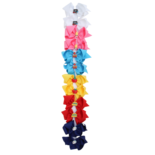 Back to School Charm Bows