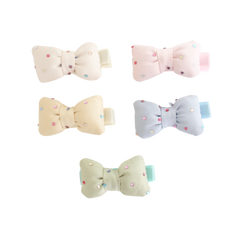 Puffy Satin Rhinestone Bow