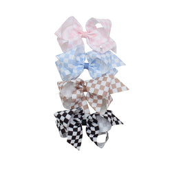 Checkered Print Bow