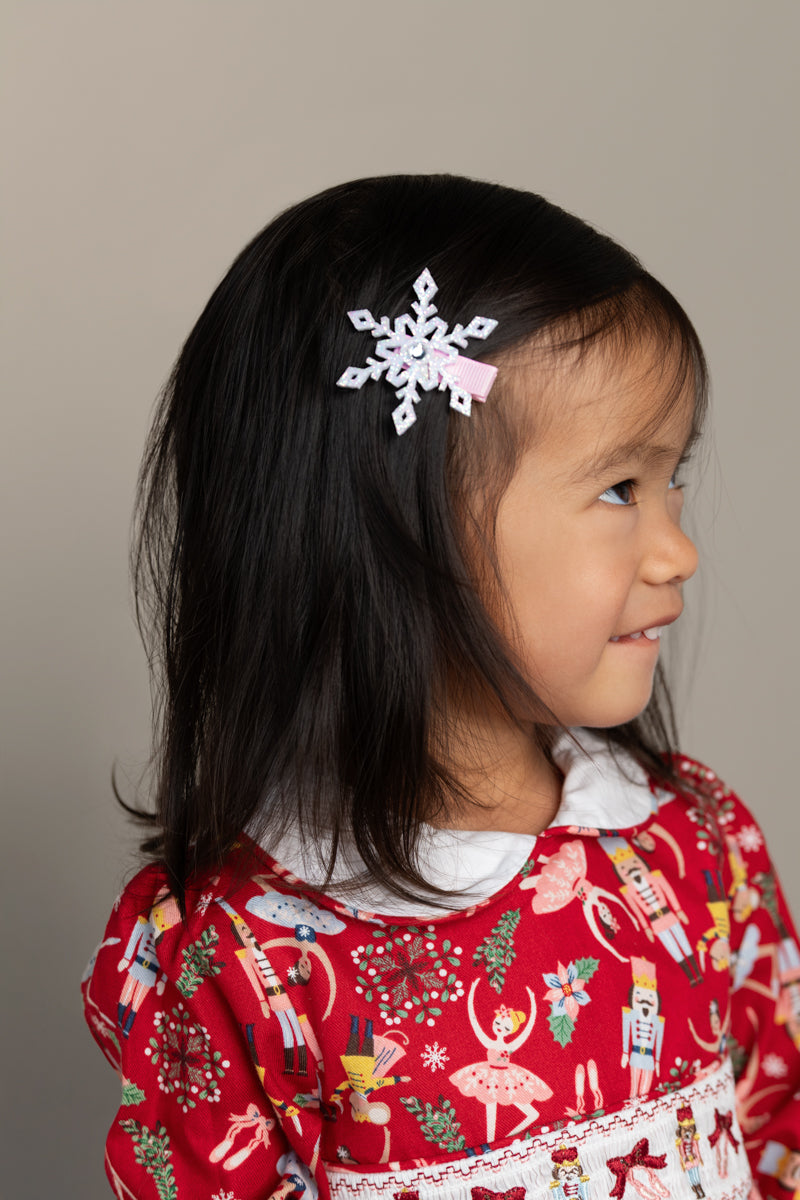 Glitter Snowflake Clip