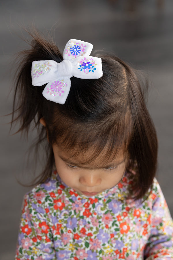 Velvet Sequin Bow
