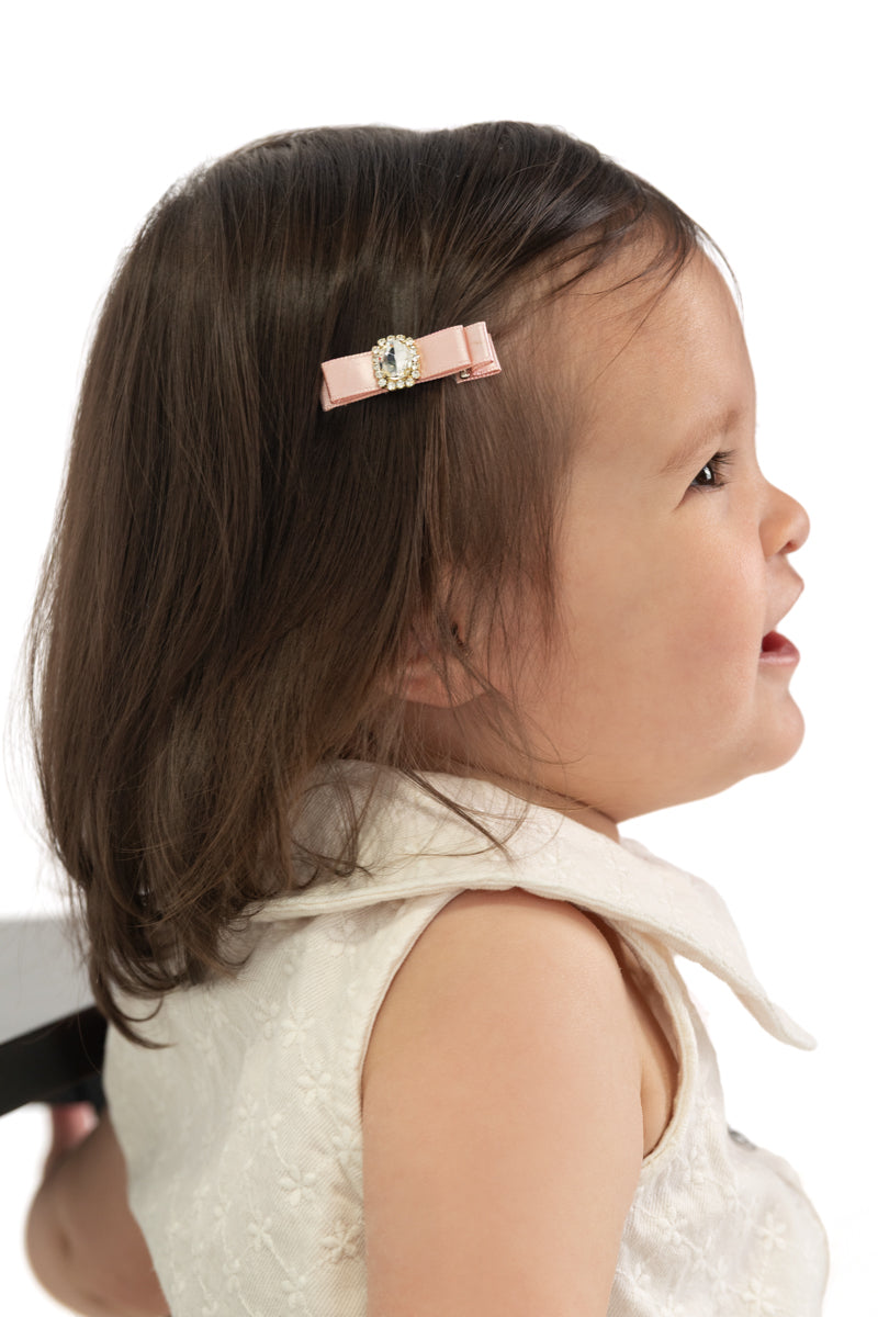 Satin Rhinestone Clips
