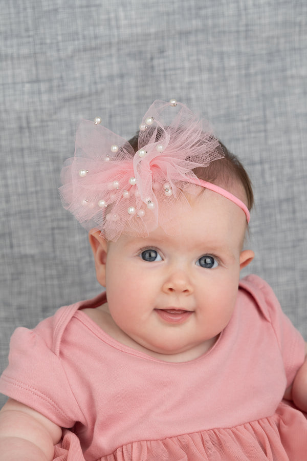 Tulle & Pearl Baby Headband