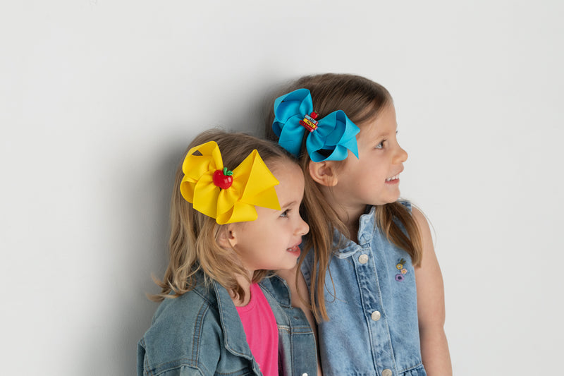 Back to School Charm Bows