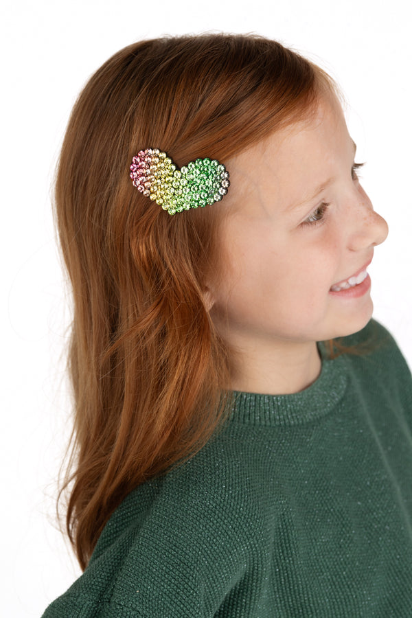 Rhinestone Heart Pop Clip
