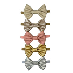 Faux Leather Baby Bowtie Headband