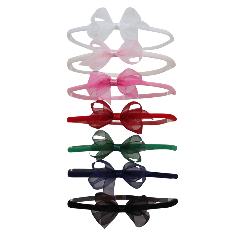 Infant Organdy Bow Headband