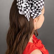 Checkered Print Bow