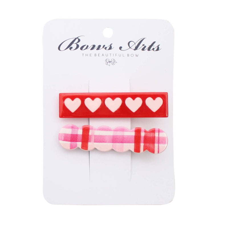 Heart Acetate Bar Clip Set