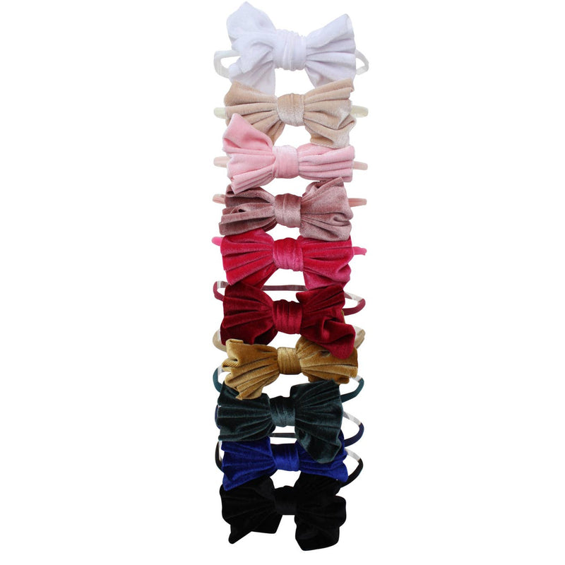 Voluminous Velvet Bow Baby Headband