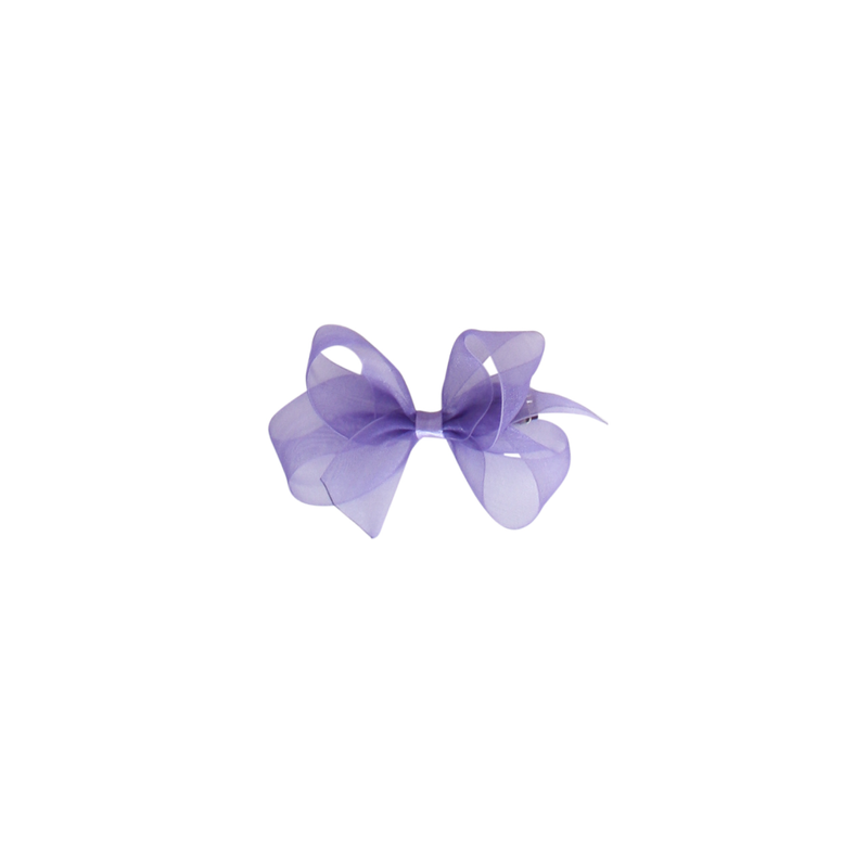 Toddler Organdy Bow - Delphinium Purple