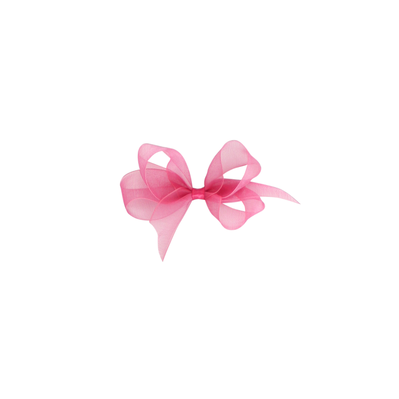 Toddler Organdy Bow - Azalea Pink