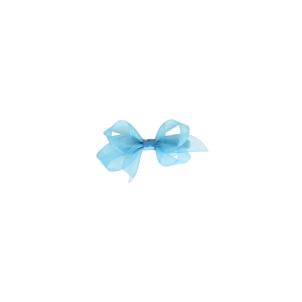 Infant Organdy Bow - Blue Grotto