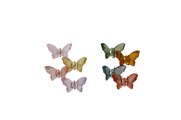 Small Crystal Butterfly Clips