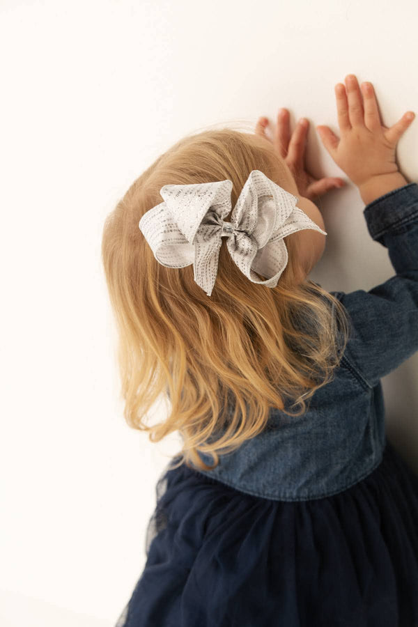 Glitter Dot Satin Bow