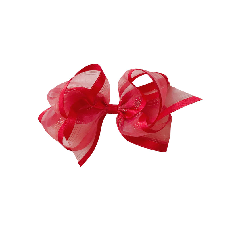 Big Red Satin & Organdy Bow
