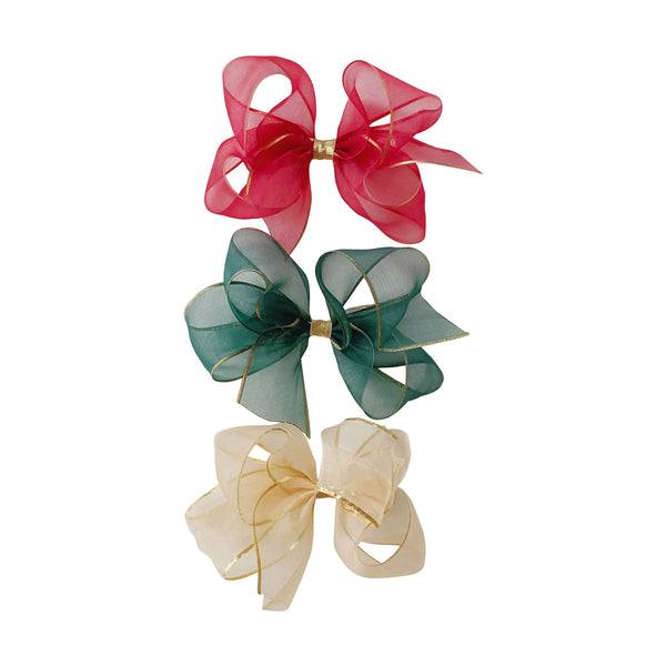 Small Gold Gilded Organdy Bow