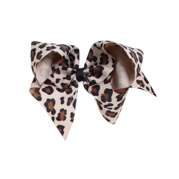 Giant Large Leopard Print Bow