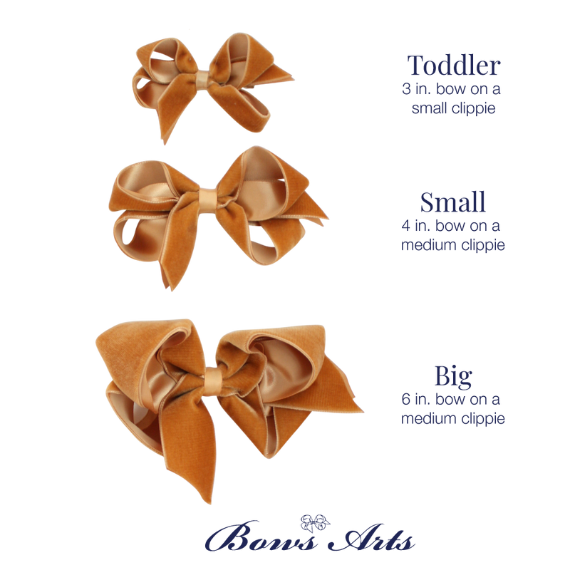 Small White Velvet Bow