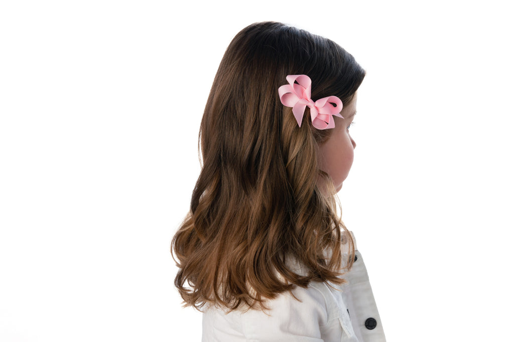 European Grosgrain Long Tail Bow in a Hair Clip – Grace & James Kids