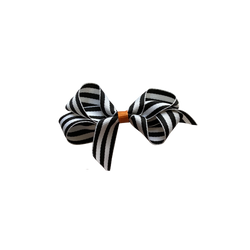 Toddler Black & White Stripe Bow