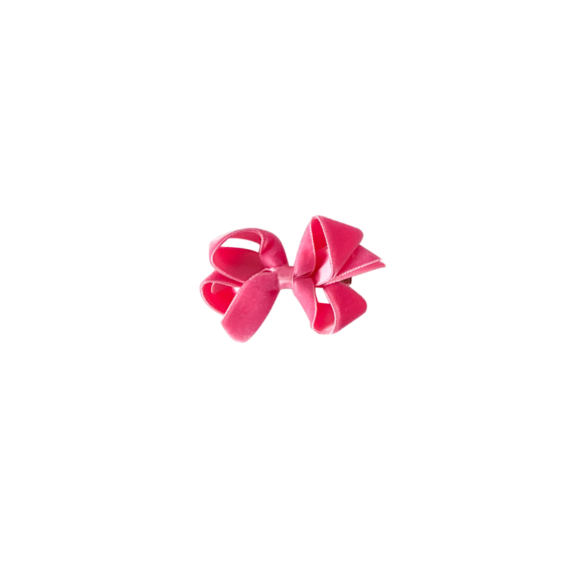 Toddler Hot Pink Velvet Bow