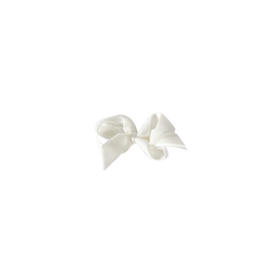 Toddler White Velvet Bow