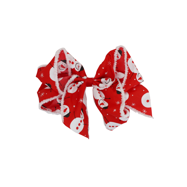 Giant Red Snowman Bow