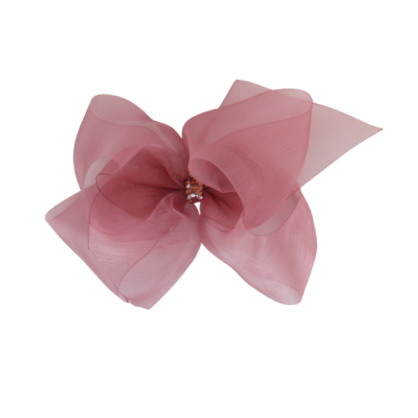 Giant  Princess Organdy Bow - Colonial Rose
