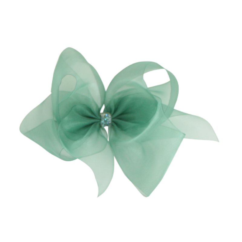 Giant Princess Organdy Bow - Forest