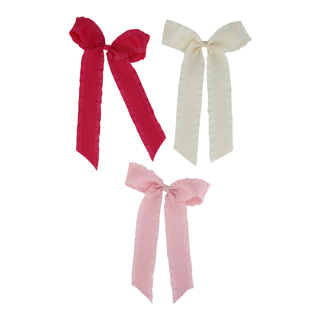 Ruffle Long Tail Bow – Bows Arts