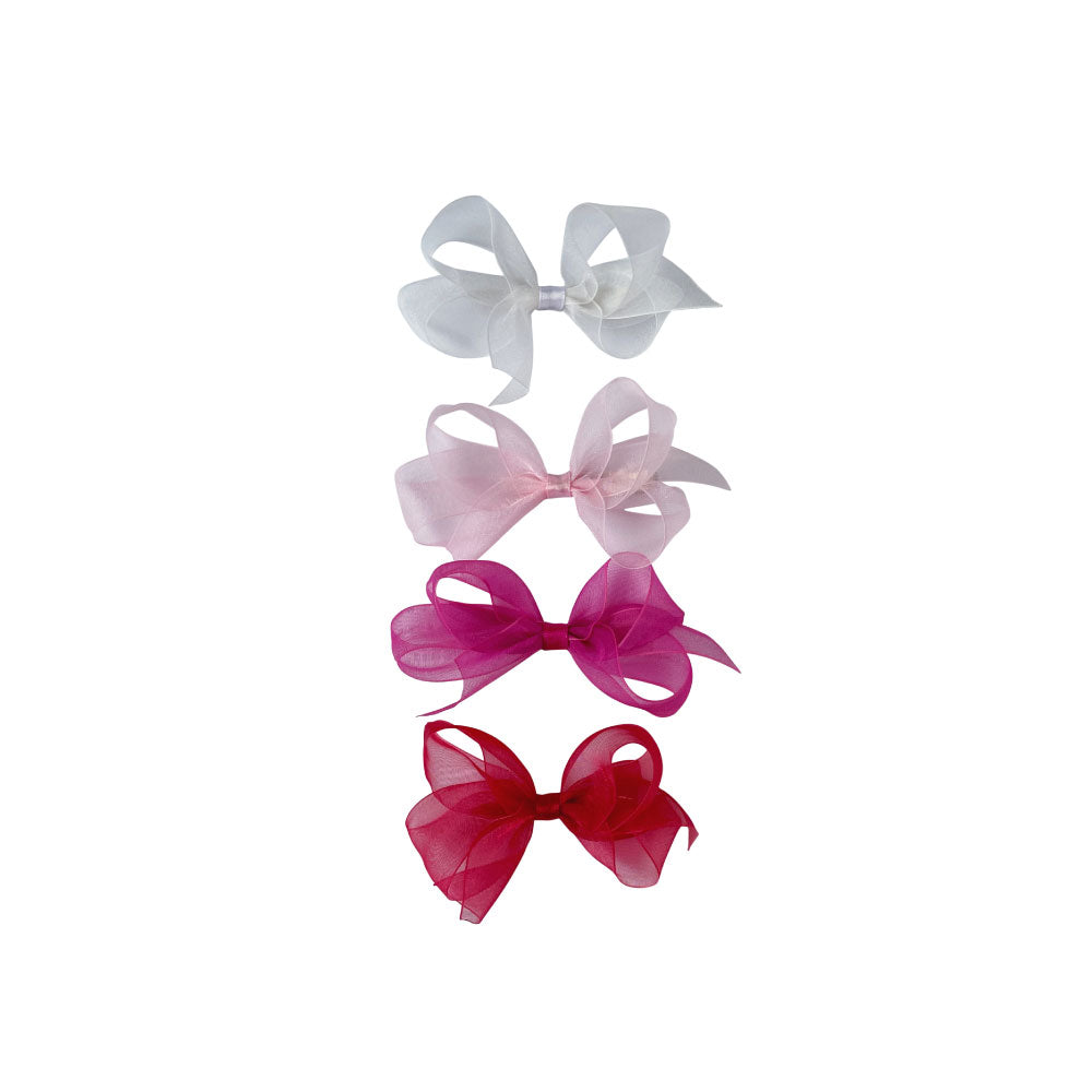 Toddler Organdy Bow - Azalea Pink