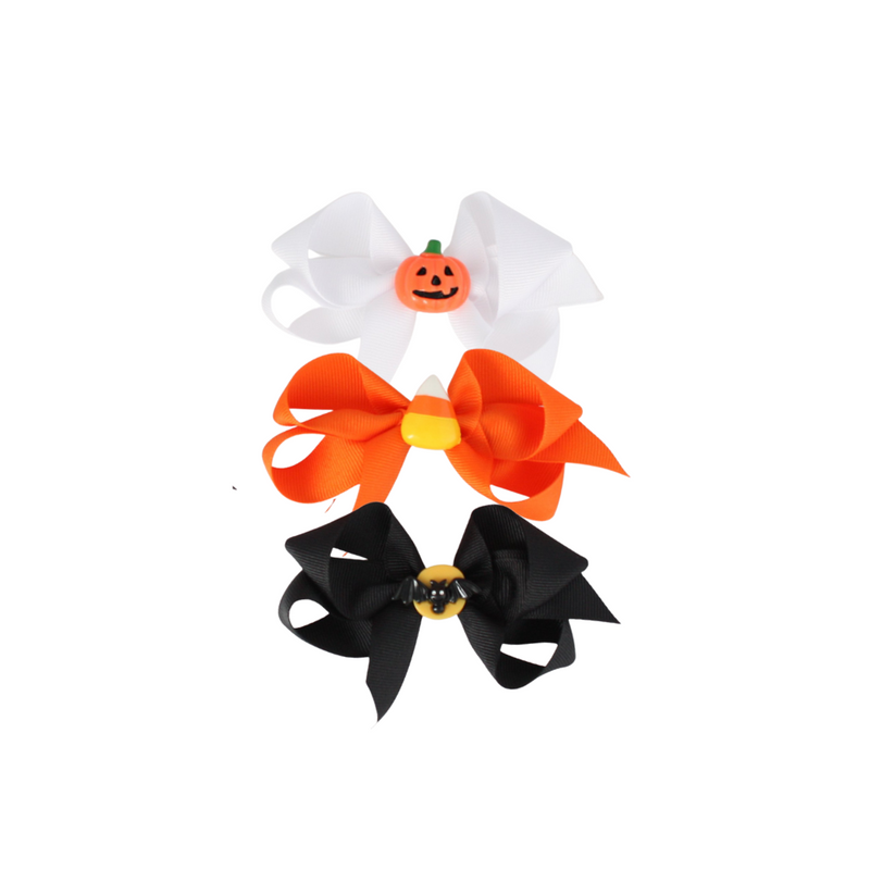 Small Halloween Charm Grosgrain Bow